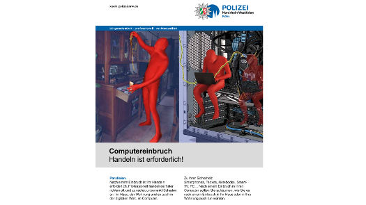 Flyer Computereinbruch