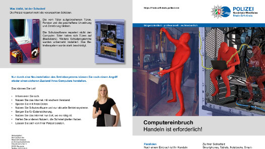 Flyer Computereinbruch Rhein-Erft